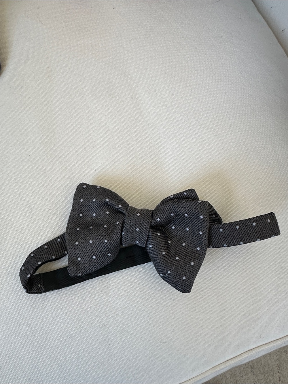 Tom Ford Bow Tie with White Microdots